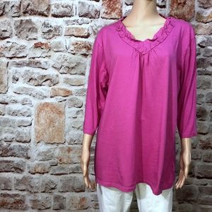 Dark Pink Long Sleeve Shirt